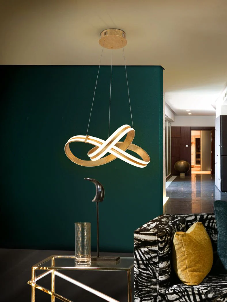 Lazas LED Pendant Light, Gold Leaf - Image 2
