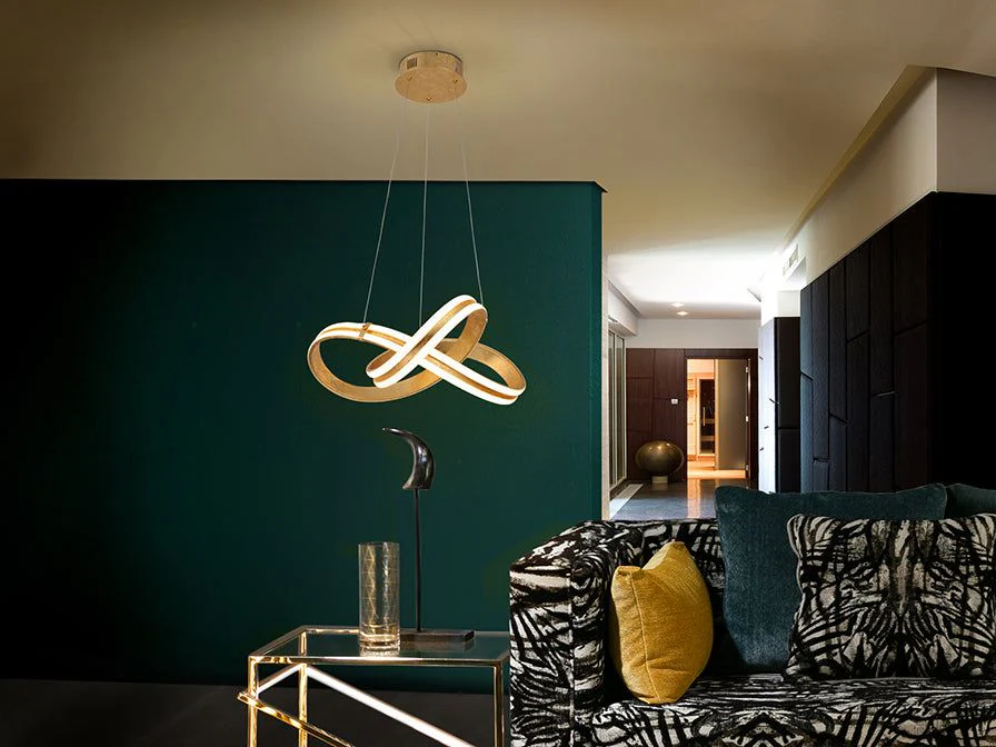 Lazas LED Pendant Light, Gold Leaf - Image 3