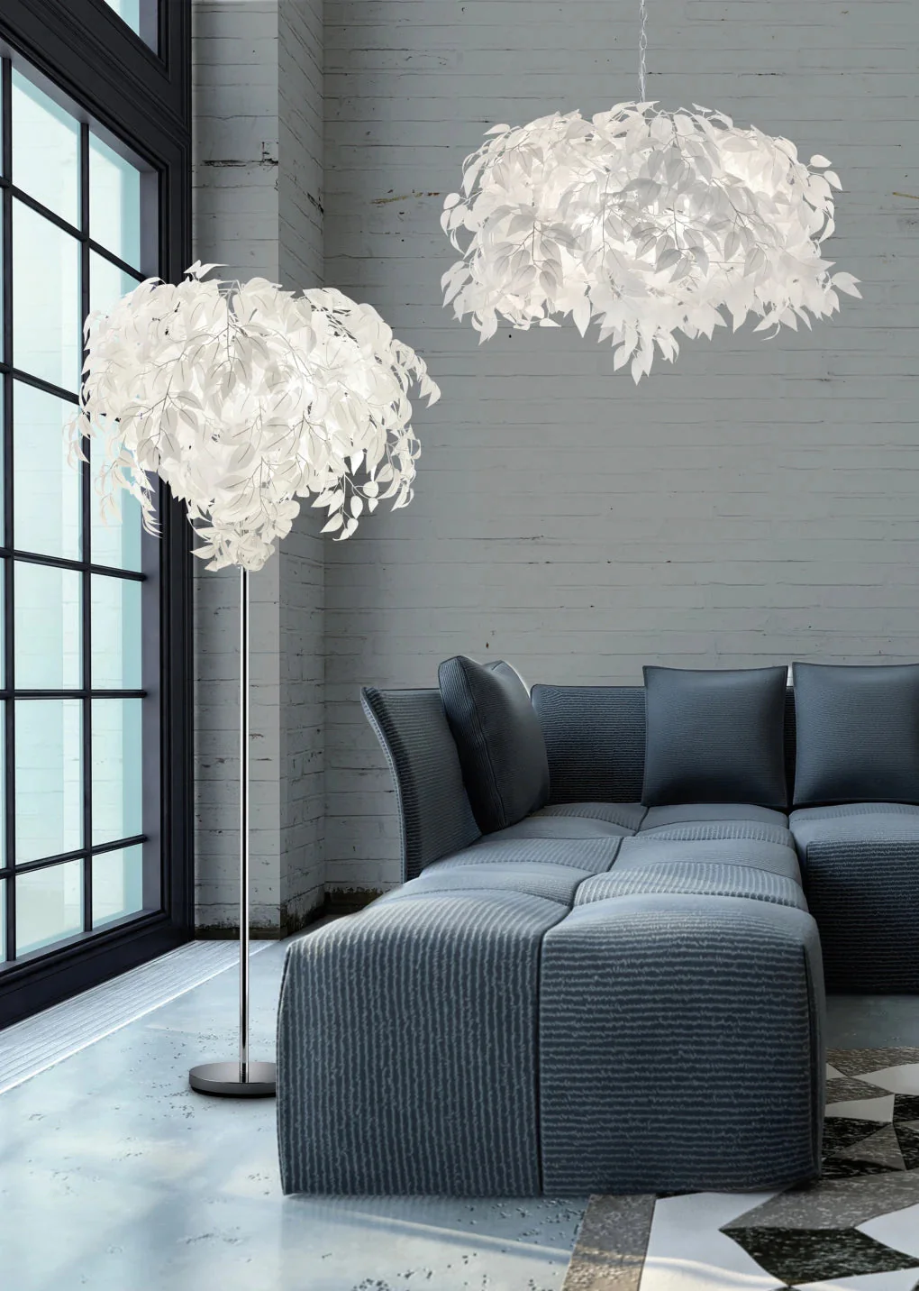 Leavy Modern Floor Lamp - Various Colours - Image 5