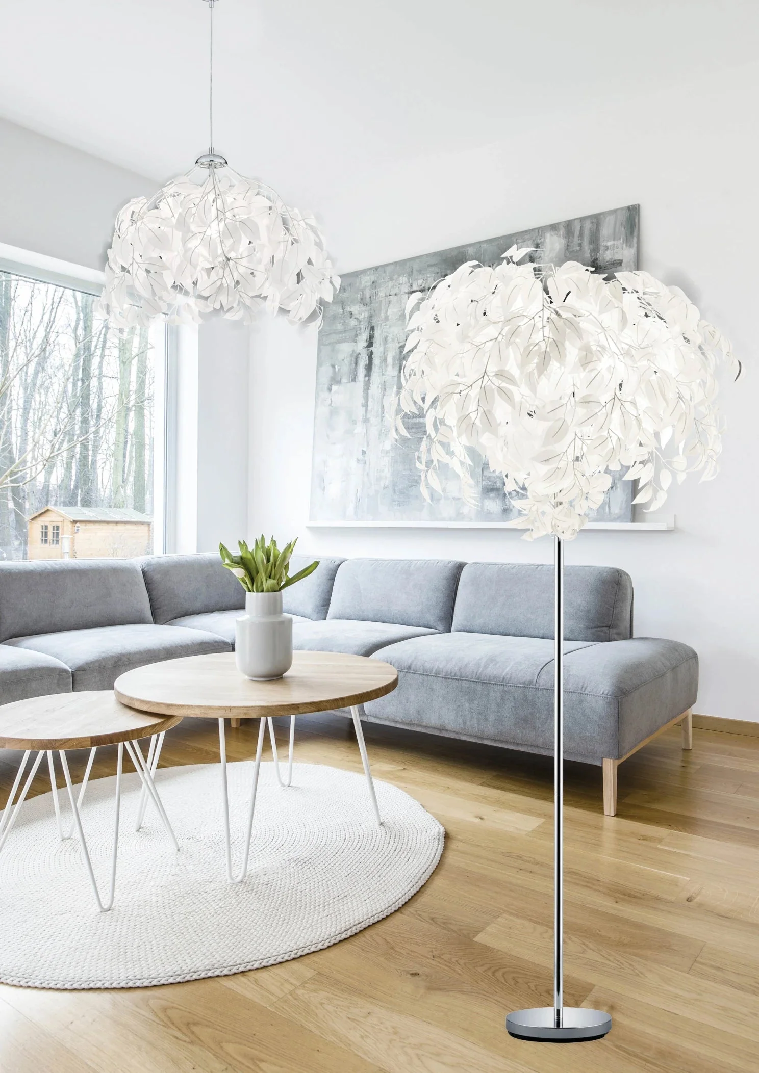 Leavy Modern Floor Lamp - Various Colours - Image 6