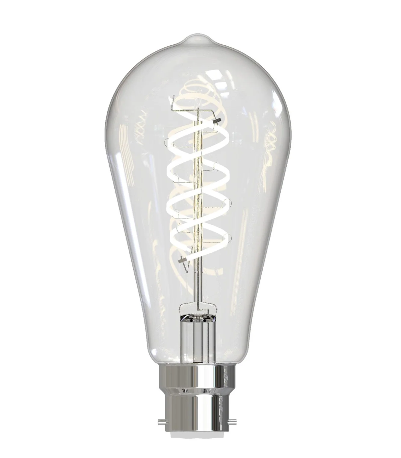 LED B22 Light Bulb Amber/ Clear Finish - Image 2
