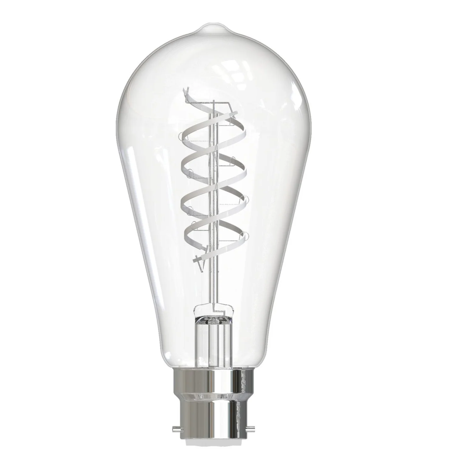 LED B22 Light Bulb Amber/ Clear Finish - Image 3