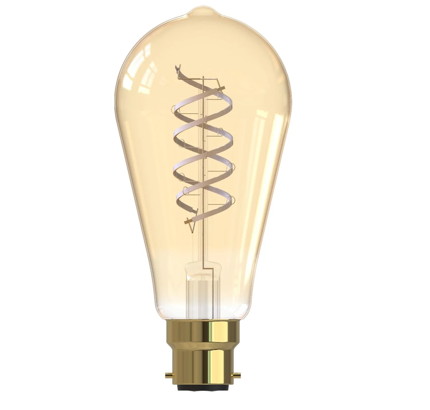 LED B22 Light Bulb Amber/ Clear Finish - Image 4