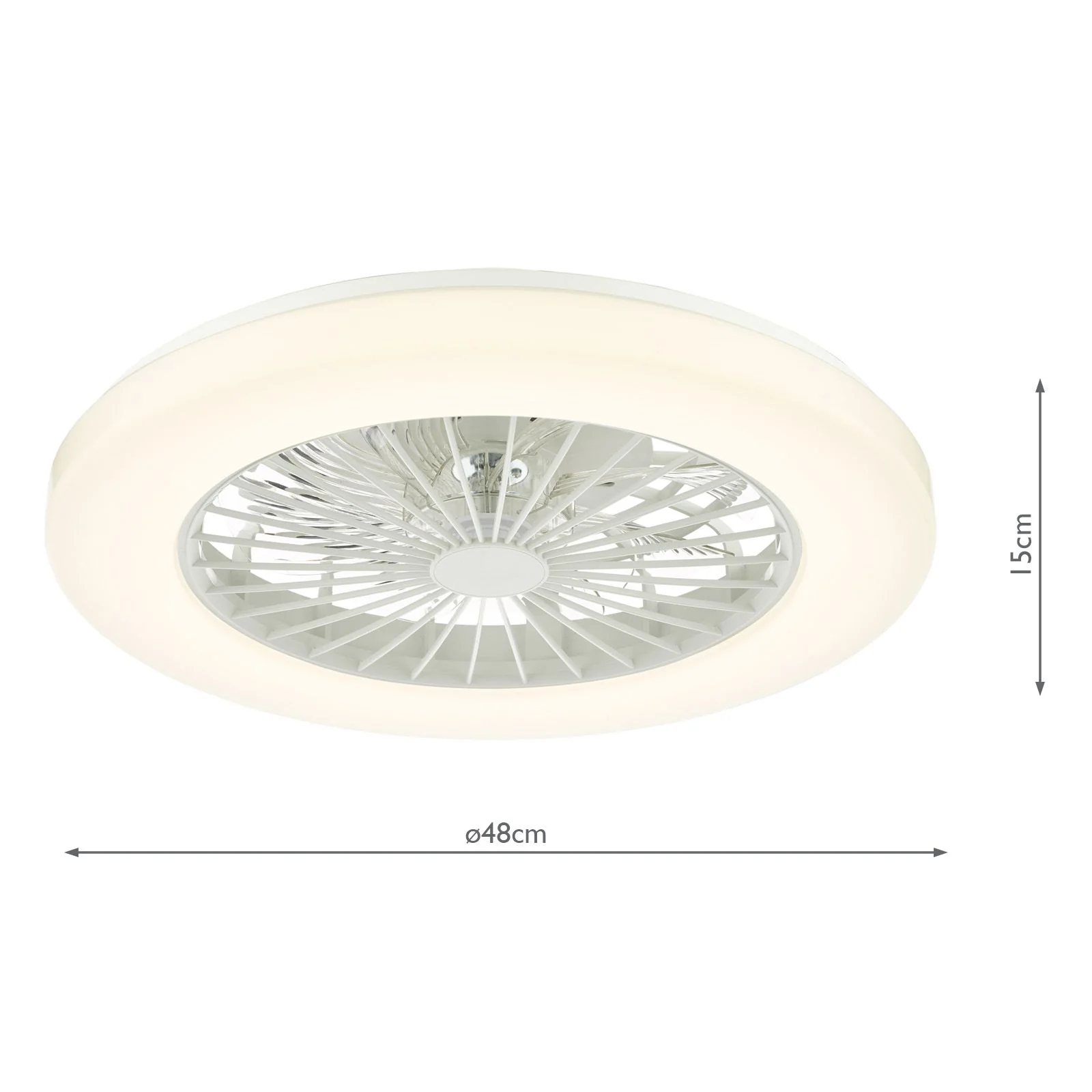 LED Ceiling Fan Flush White Fitting Only - Promotional Offer - Image 4