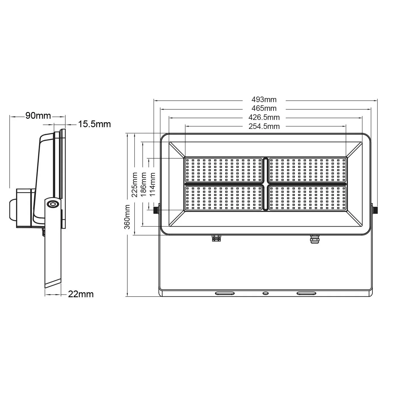 LED Multi Watt Floodlight (100w, 150w, 200w)IP65 4000K - Image 4