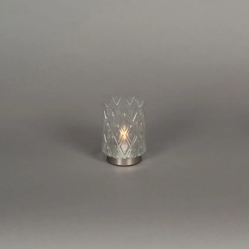 LED Rechargeable Glass Candle/ Table Lamp - Image 2