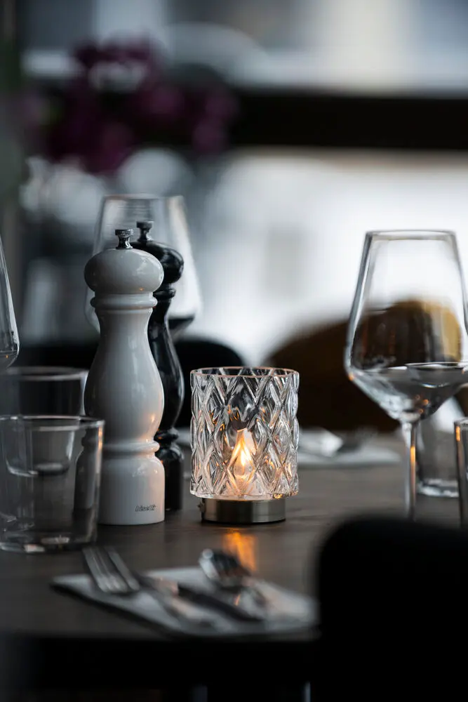 LED Rechargeable Glass Candle/ Table Lamp - Image 4