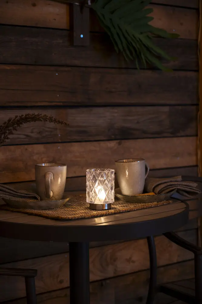 LED Rechargeable Glass Candle/ Table Lamp - Image 5