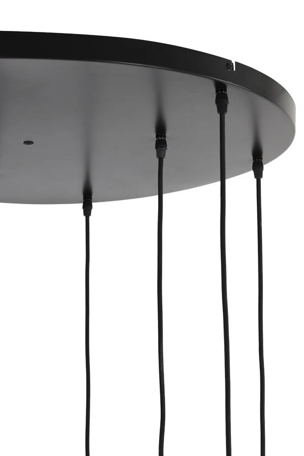 Lekar 5Lt/9Lt Cluster Hanging Ceiling Light - Antique Bronze & Smoked Glass Finish - Image 6