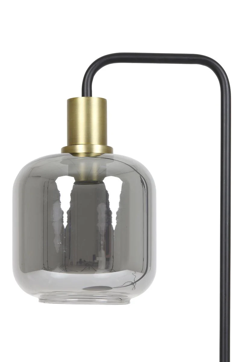 Lekar Floor Lamp 35.5cm - Antique Bronze & Smoked Glass Finish - Image 4