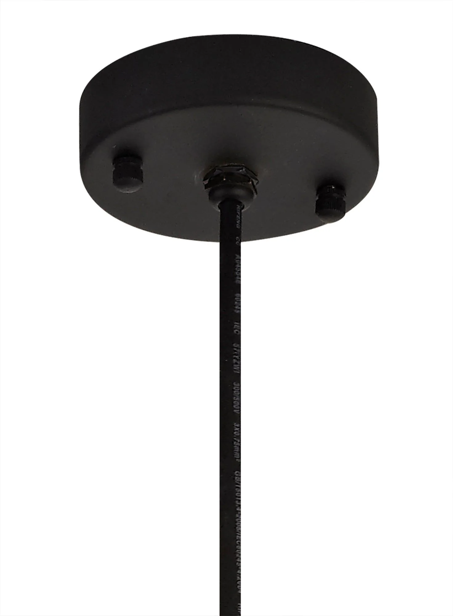 Lekshi Pendant E27, IP65- Matt Black/Antique Brass - Image 3