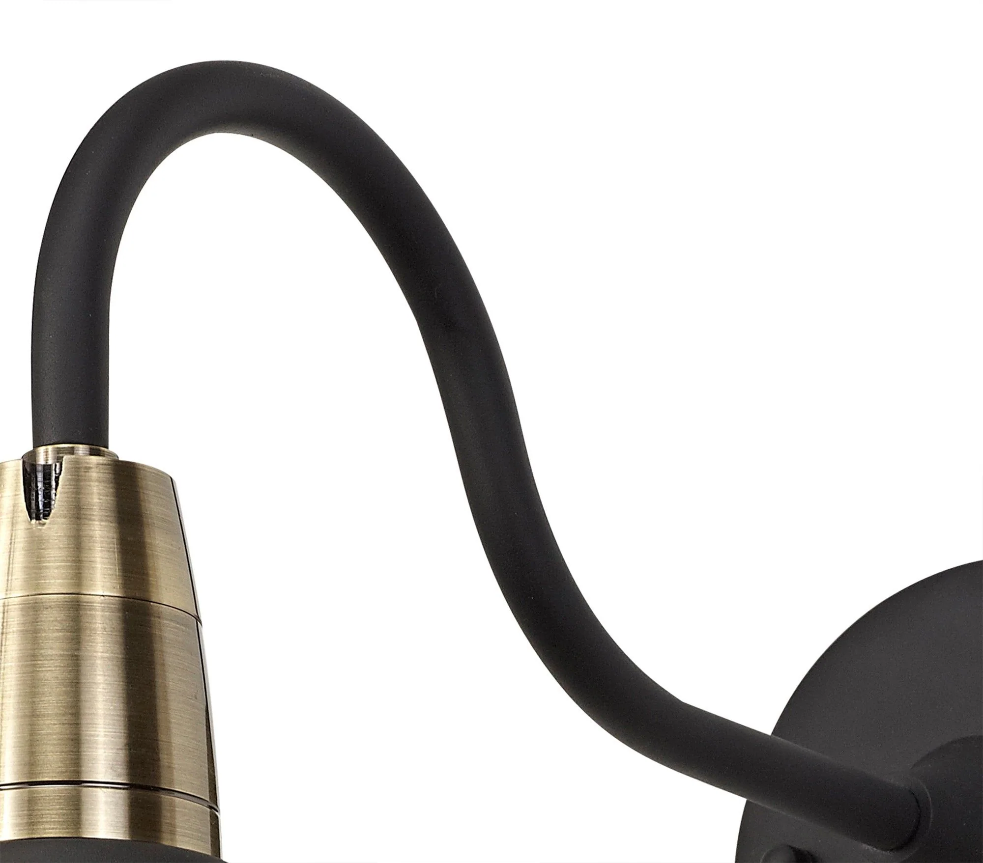 Lekshi Wall Lamp, 1 Light E27, IP65, Matt Black/Antique Brass, 2yrs Warranty - Image 4