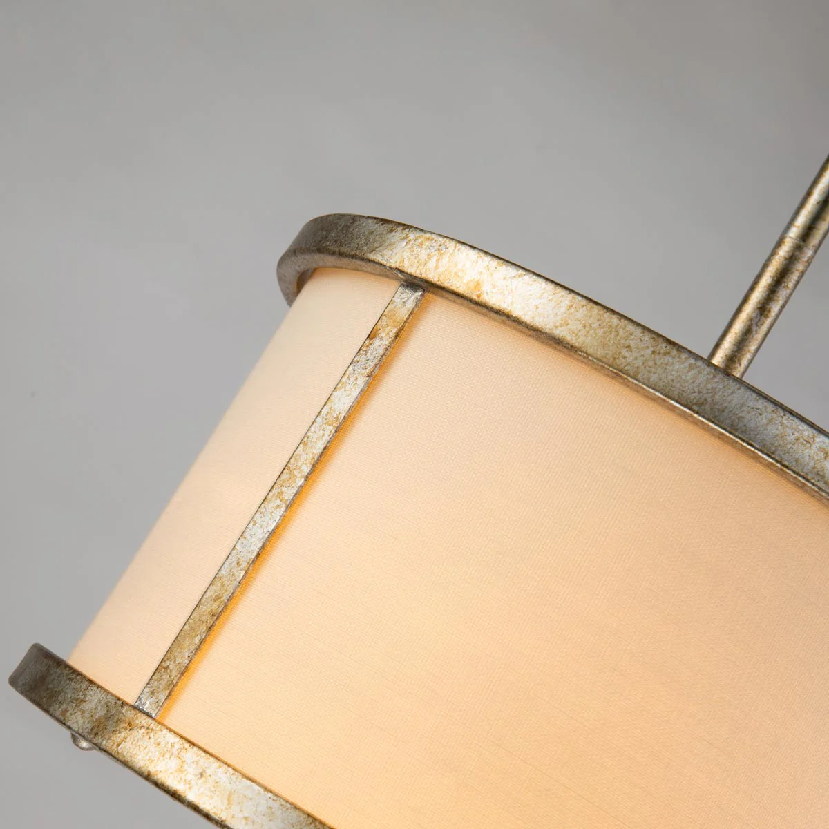 Lemuria 1 Light Duo-Mount Mini Pendant - Distressed Gold, Ivory Shade - Image 3