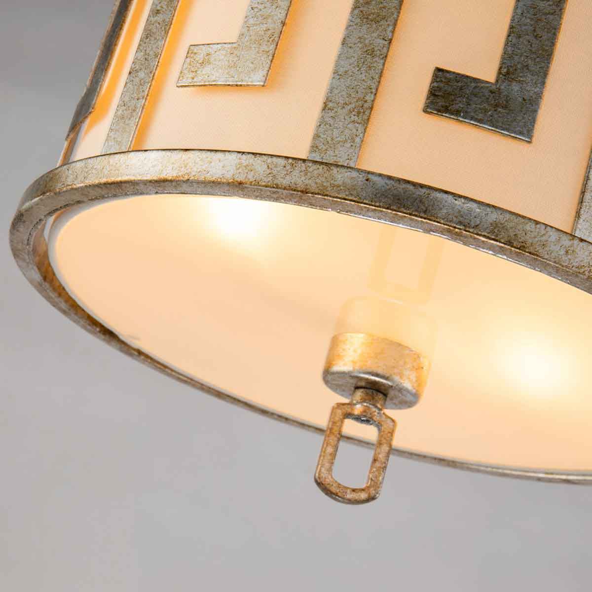Lemuria 2/3Lt Pendant - Distressed Gold, Ivory Shade - Image 3