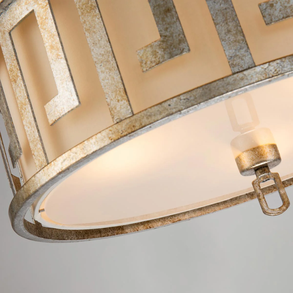Lemuria 2/3Lt Pendant - Distressed Gold, Ivory Shade - Image 7