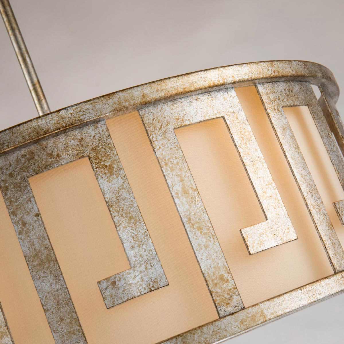 Lemuria 2/3Lt Pendant - Distressed Gold, Ivory Shade - Image 8