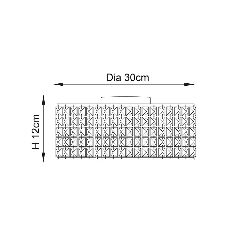 Lenore 3Lt Bathroom Flush Centre Ceiling Light IP44 - Image 4