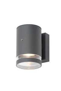 Lens 1Lt/2Lt  GU10 Up or Down Wall Light w/Photocell Anthracite - Image 2