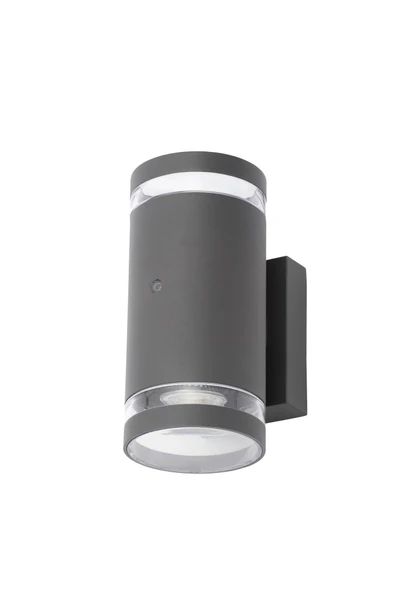 Lens 1Lt/2Lt  GU10 Up or Down Wall Light w/Photocell Anthracite - Image 3