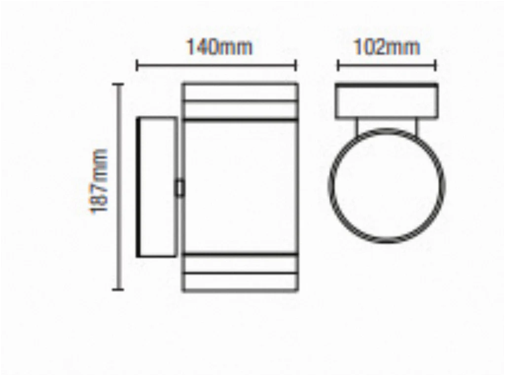 Lens Outdoor Up Down Wall Light - Image 3