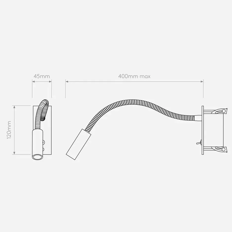 Leo Switched LED Task Light - Nickel/Bronze - Image 3