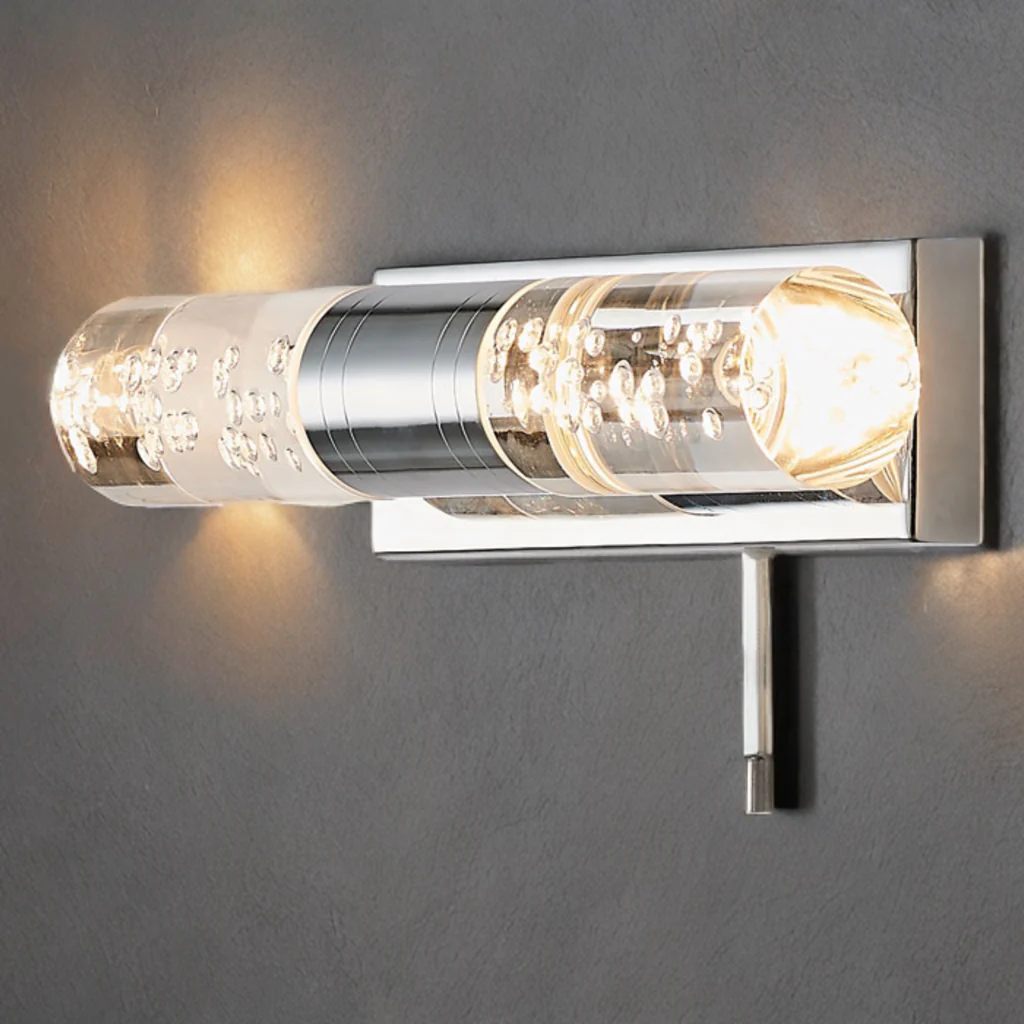 Leon 2Lt Bubble Effect LED Bathroom Wall Light - Image 2