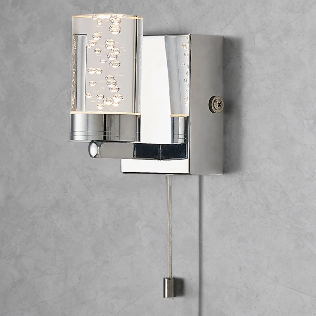 Leon Bubble Effect LED Wall Light- Polished Chrome Finish - Image 2