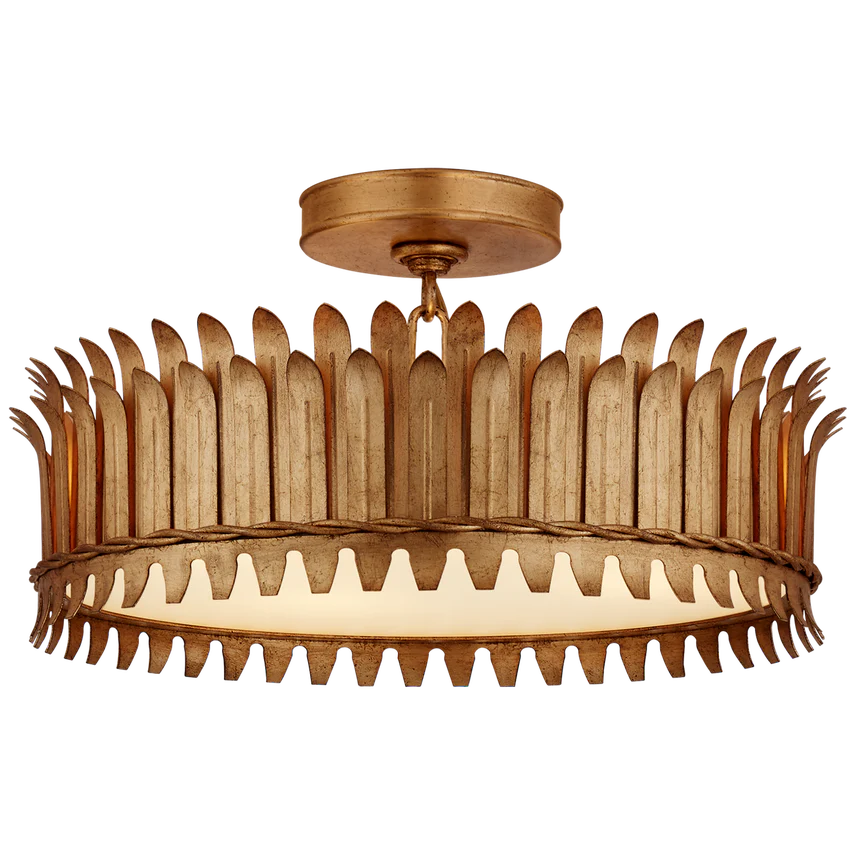 Leslie 12"/16"/21" Semi-Flush - Gilded Iron Finish - Image 2