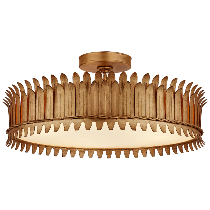 Leslie 12"/16"/21" Semi-Flush - Gilded Iron Finish - Image 3