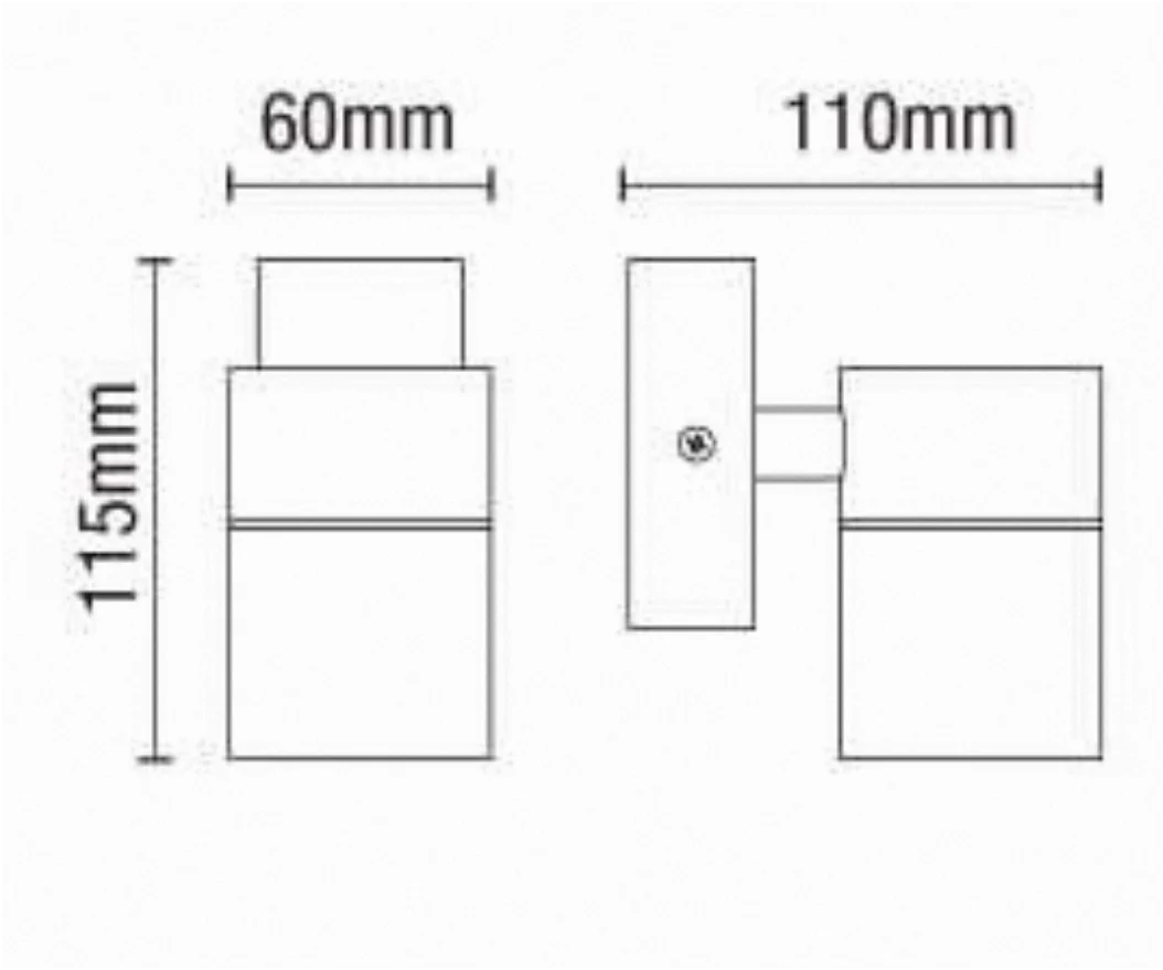 Leto Up Down Outdoor Wall Light- Black/ Anthracite Finish - Image 6