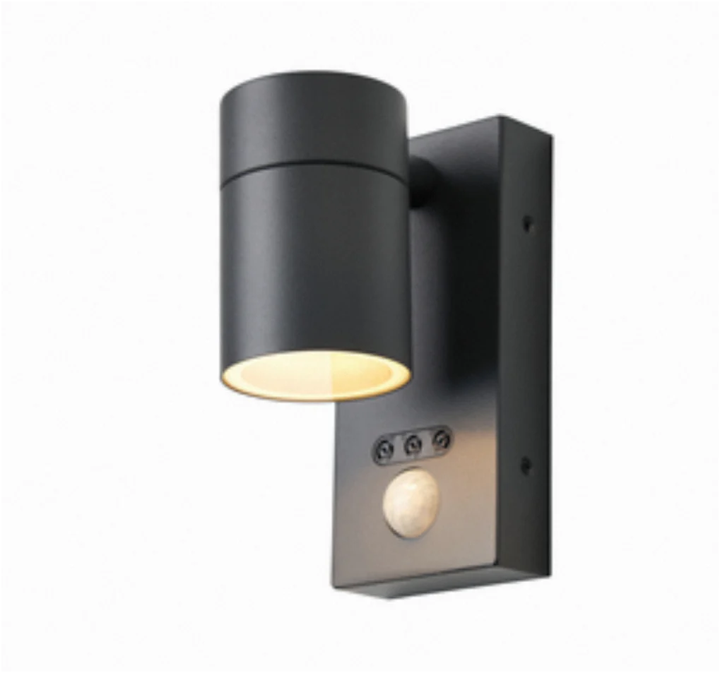 Leto Up or Down Wall Light with PIR Sensor- Black/ Anthracite Finish - Image 2