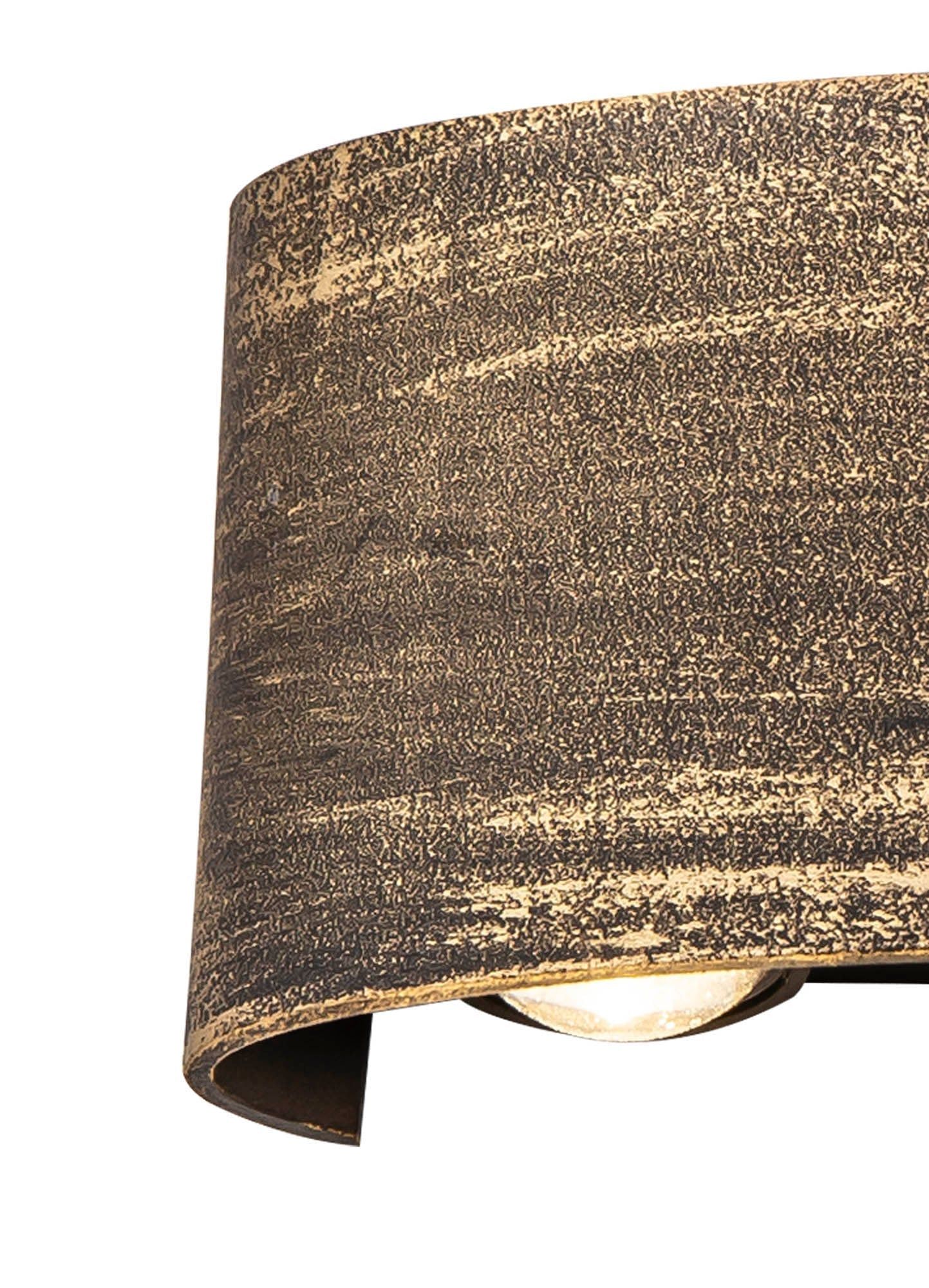 Levant Up & Downward Lighting Wall Lamp, 6 x 1W LED, 3000K, 500lm, IP54, Gold/Black, 3yrs Warranty - Image 2