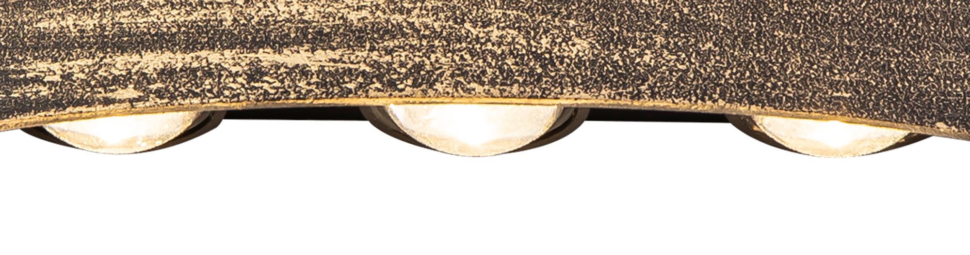 Levant Up & Downward Lighting Wall Lamp, 6 x 1W LED, 3000K, 500lm, IP54, Gold/Black, 3yrs Warranty - Image 3