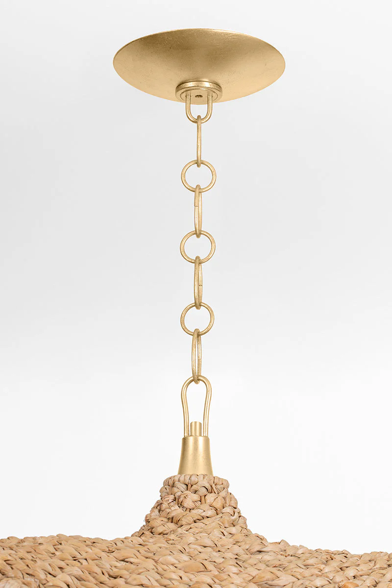 Levene 1Lt Pendant - Abaca & Gold - Image 2
