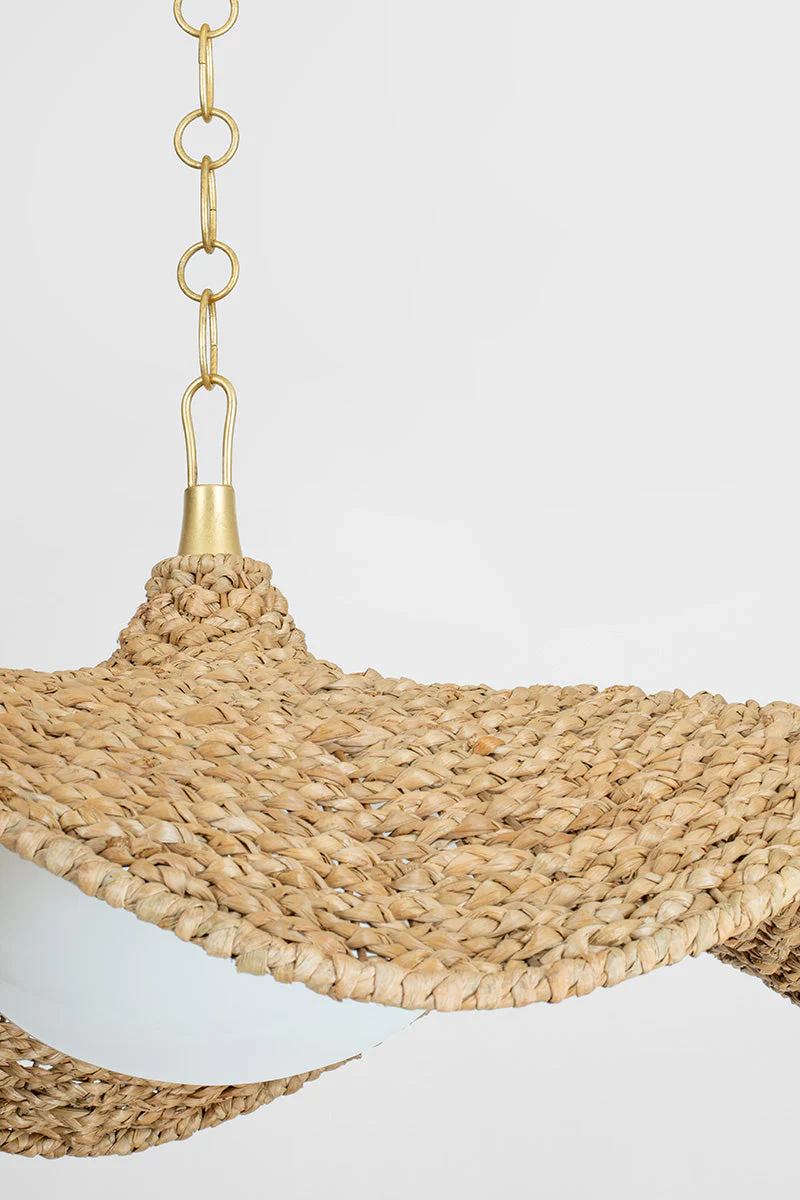 Levene 1Lt Pendant - Abaca & Gold - Image 3