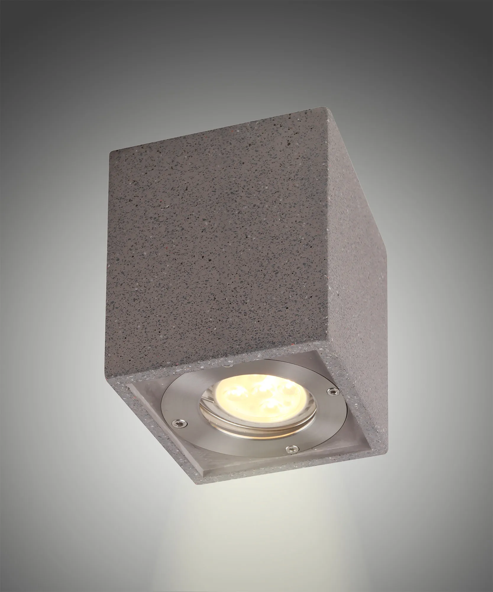 Levi 9cm Round/ Rectangle Spotlight- White/ Grey Concrete Finishes - Image 11
