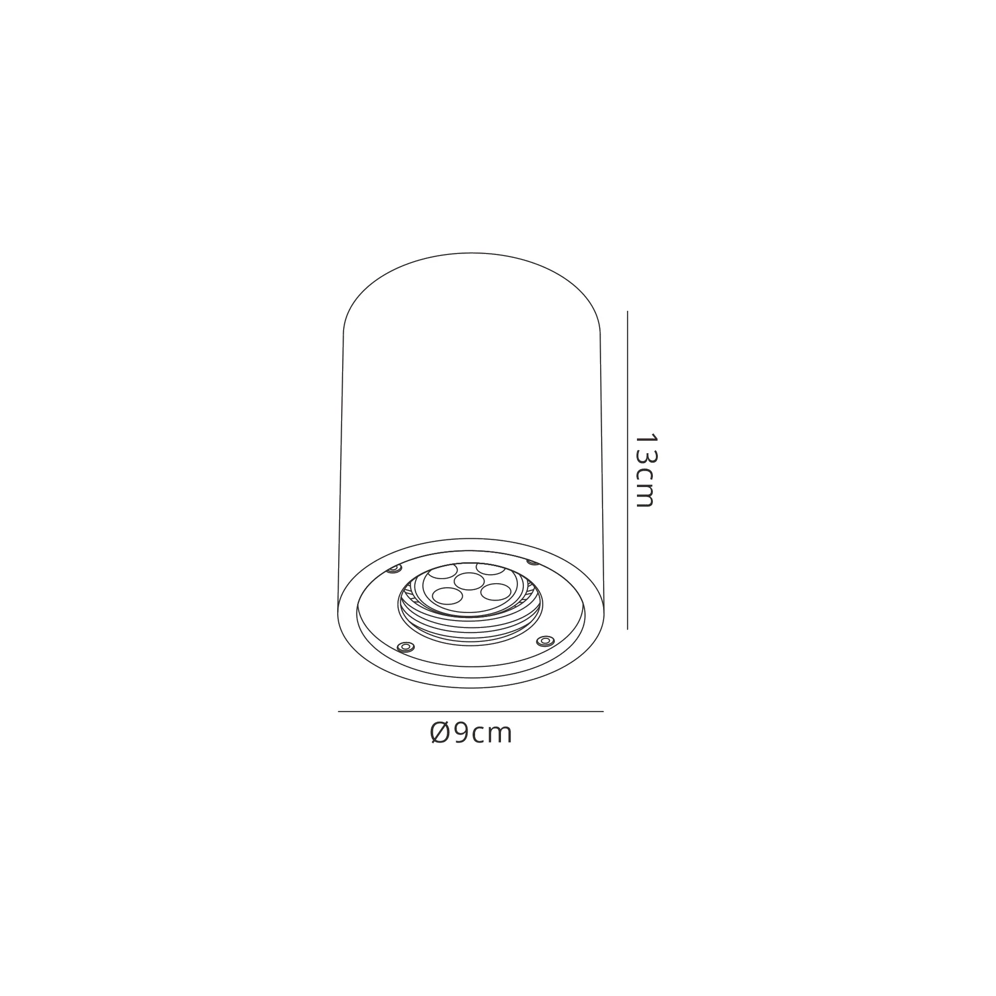Levi 9cm Round/ Rectangle Spotlight- White/ Grey Concrete Finishes - Image 15
