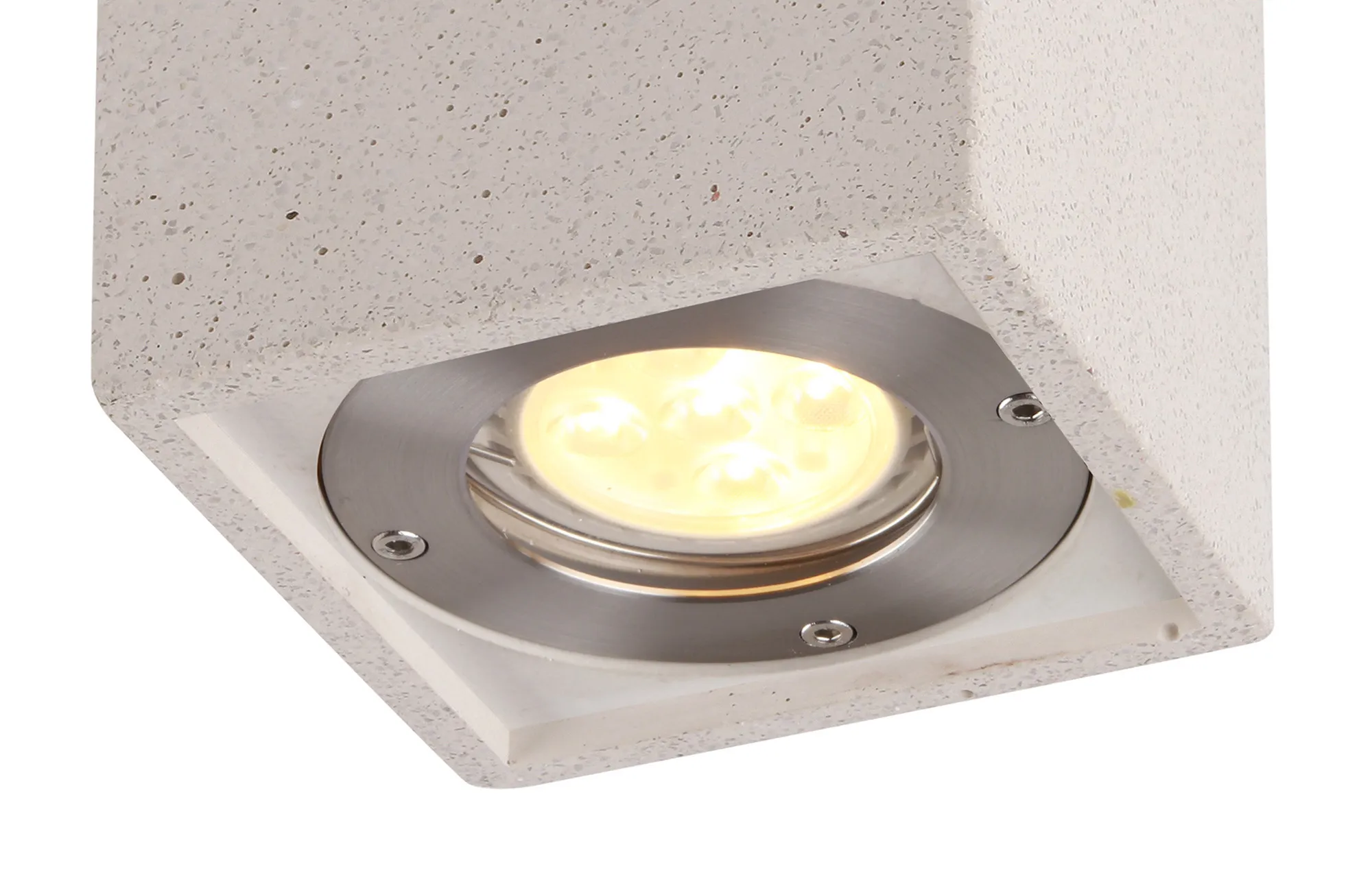 Levi 9cm Round/ Rectangle Spotlight- White/ Grey Concrete Finishes - Image 8