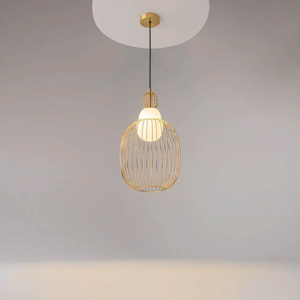 Levitation 1Lt Small/Large Single Pendant - Brass - Image 2