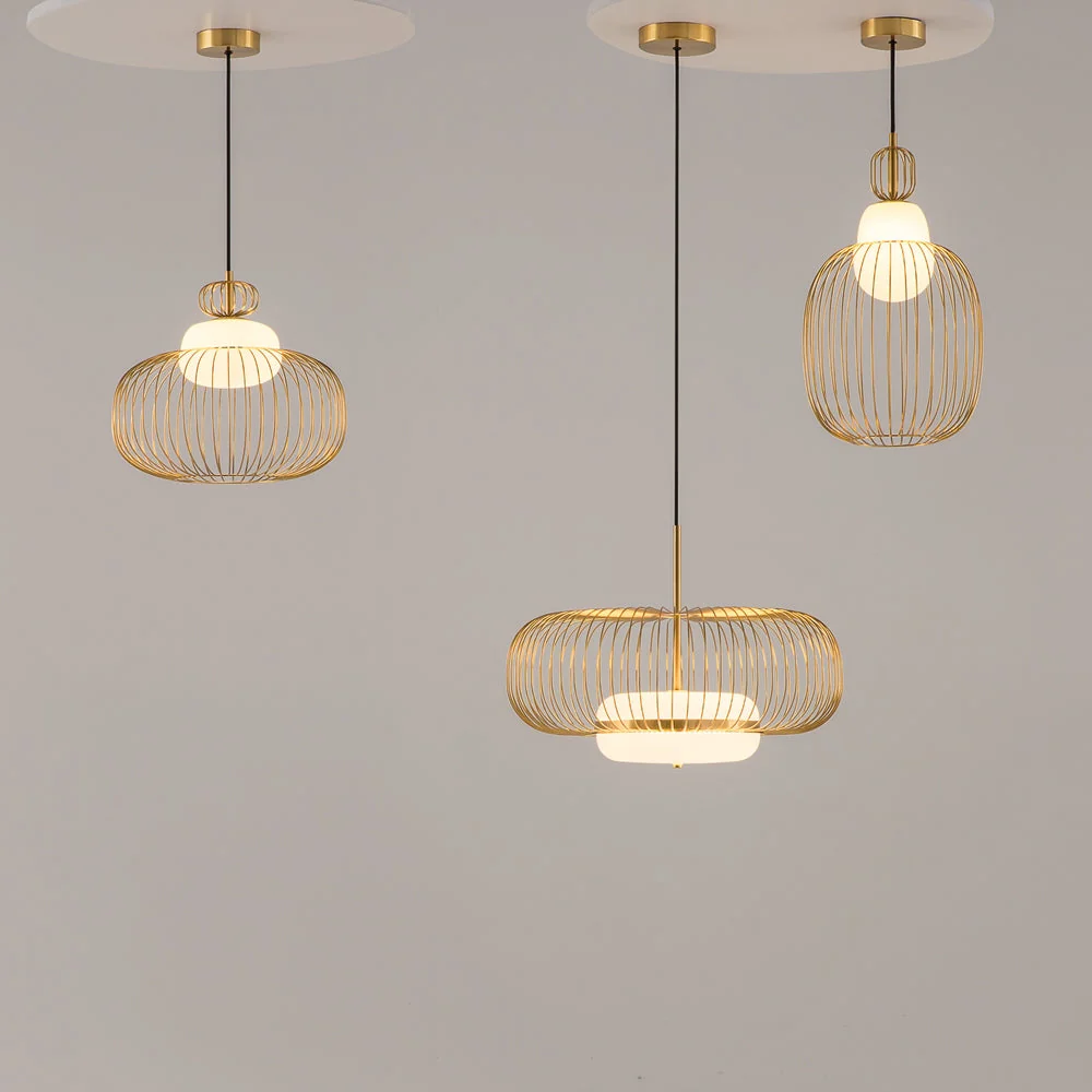 Levitation 1Lt Small/Large Single Pendant - Brass - Image 3