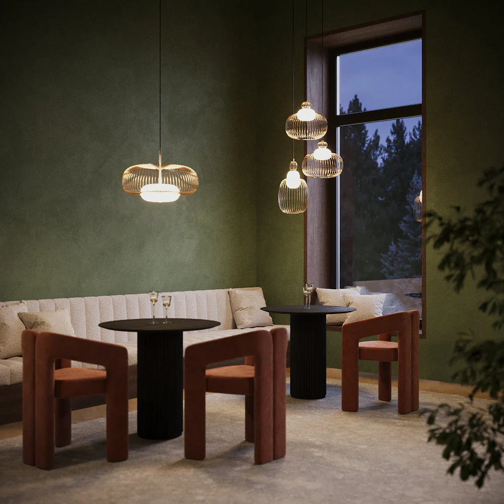 Levitation 1Lt Small/Large Single Pendant - Brass - Image 4