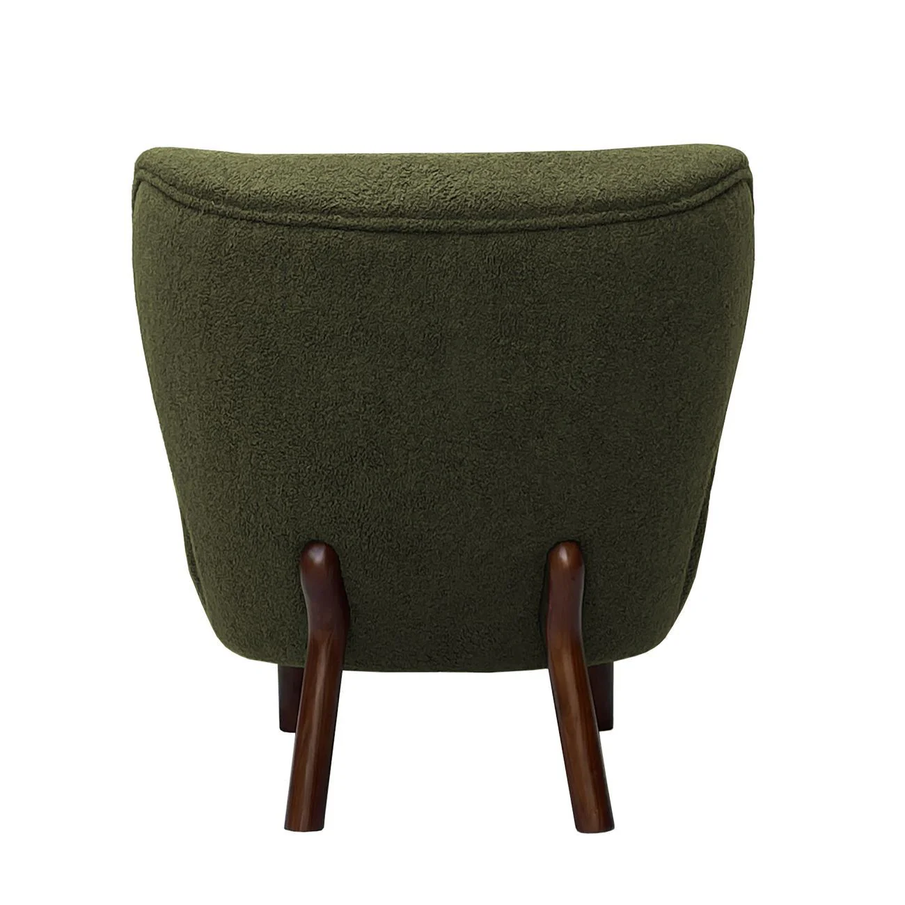 Lewis Wingback Occasional Chair - Cream Boucle/Hunter Green Boucle Finish - Image 9