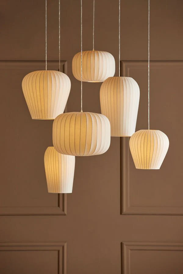 Lexa Medium & Large Hanging Shade Light - White Finish - Image 3