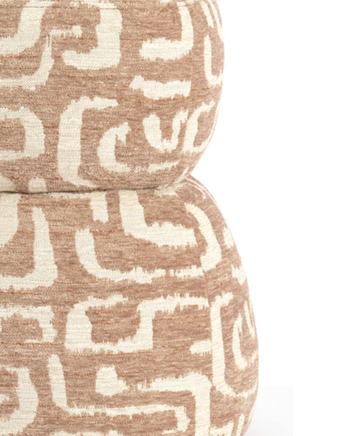 LEYLA Pouf - Terra & Beige - Image 2