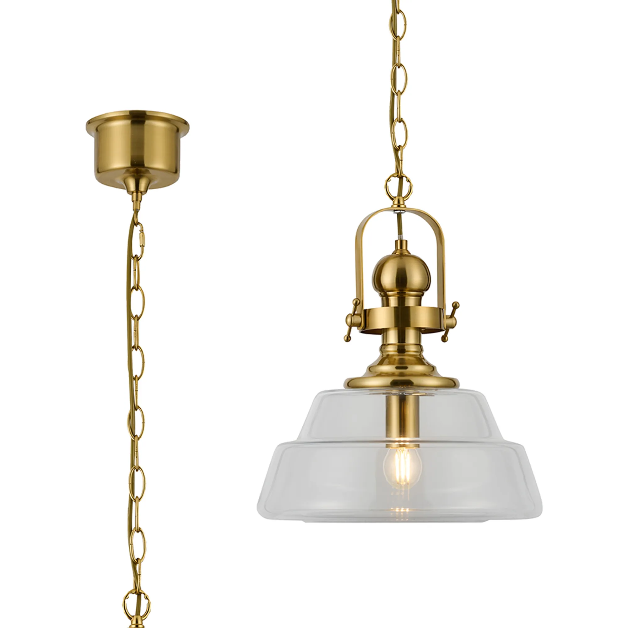 Leven Single Pendant - Brass, Satin Black, Satin Nickel Finishes - Image 11