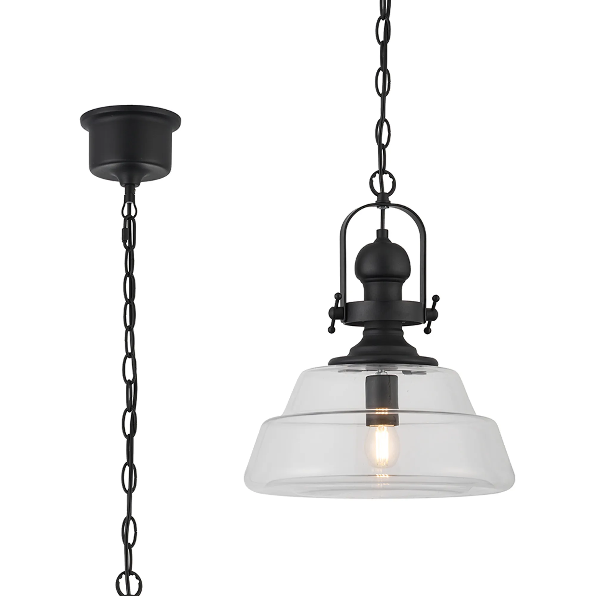 Leven Single Pendant - Brass, Satin Black, Satin Nickel Finishes - Image 12
