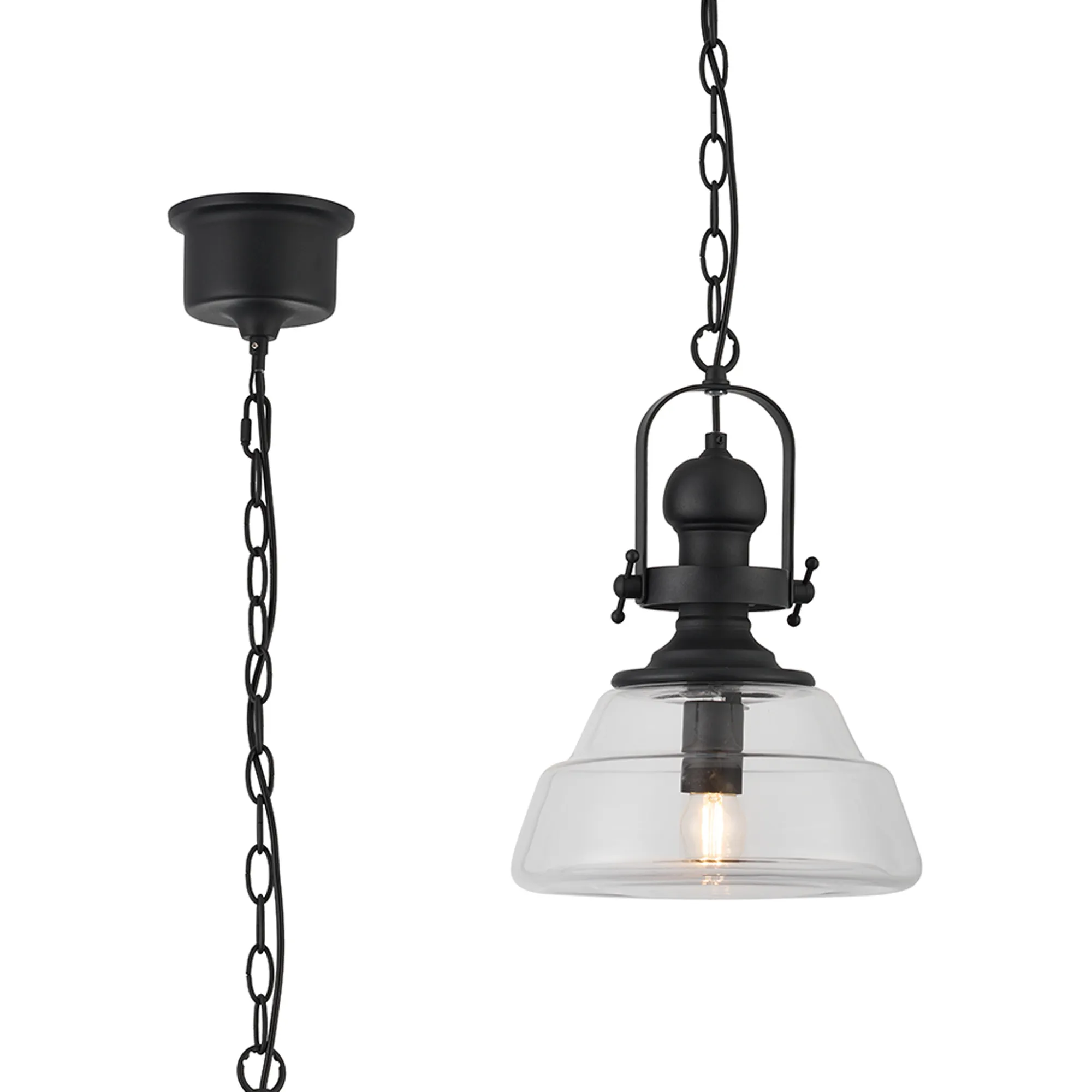 Leven Single Pendant - Brass, Satin Black, Satin Nickel Finishes - Image 2