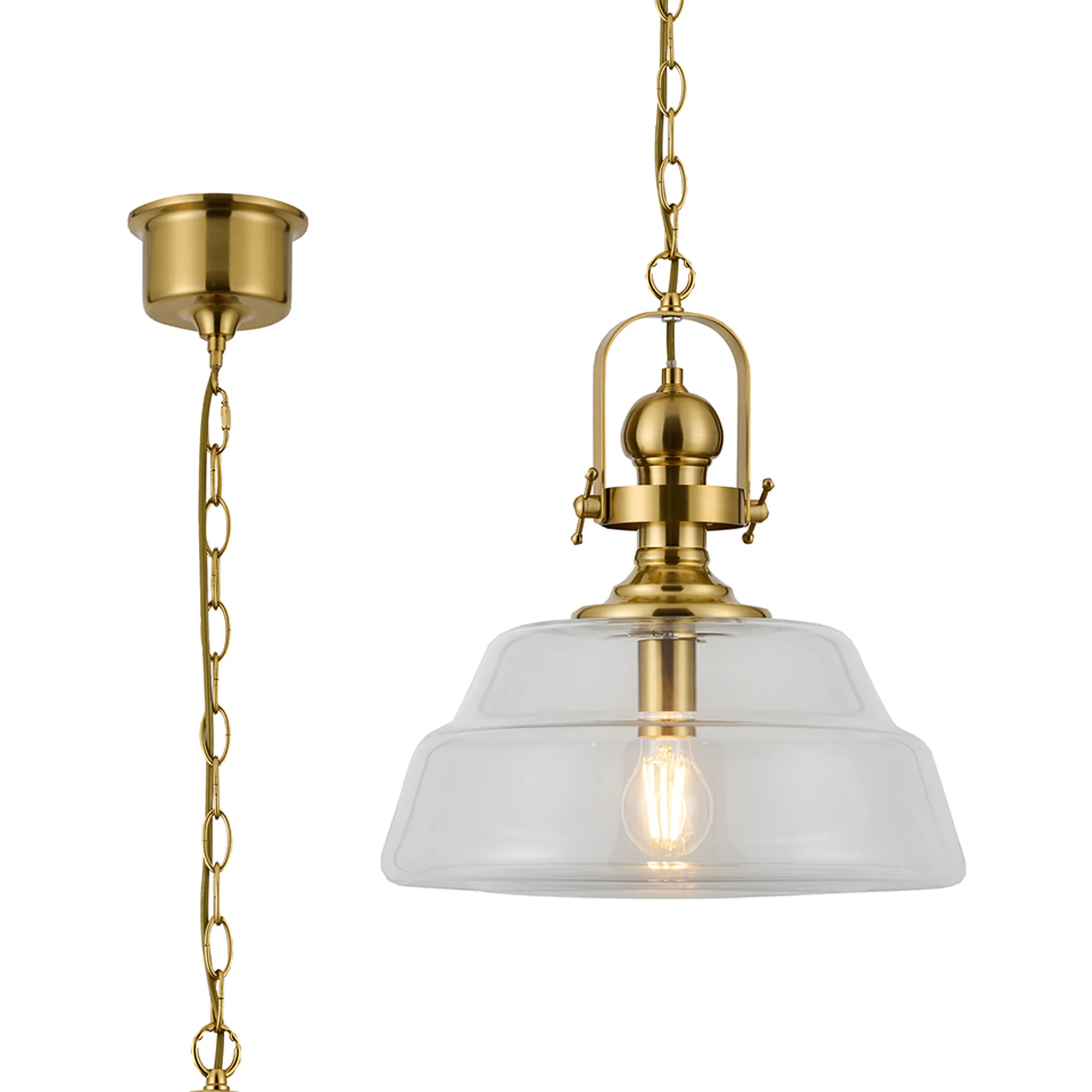 Leven Single Pendant - Brass, Satin Black, Satin Nickel Finishes - Image 21