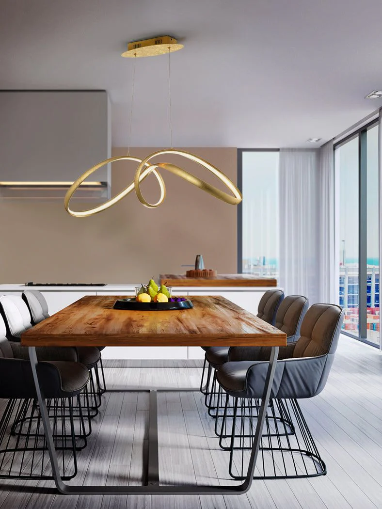 Lia Small LED Linear Pendant - Gold - Image 3