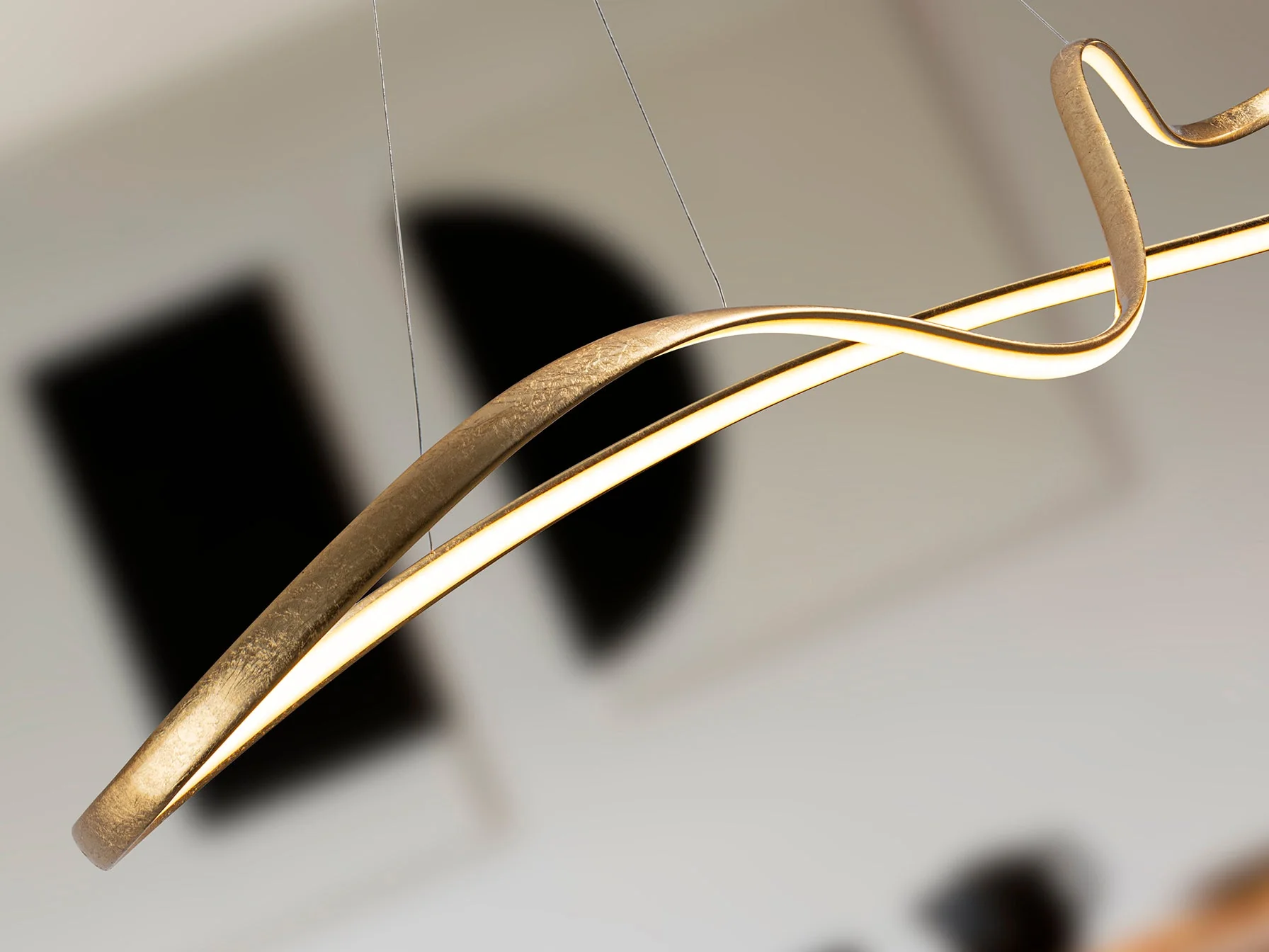 Lia Large LED Linear Pendant - Gold - Image 4